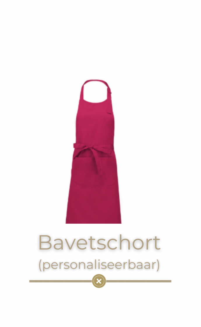 bavetschort met metalen gesp Rood